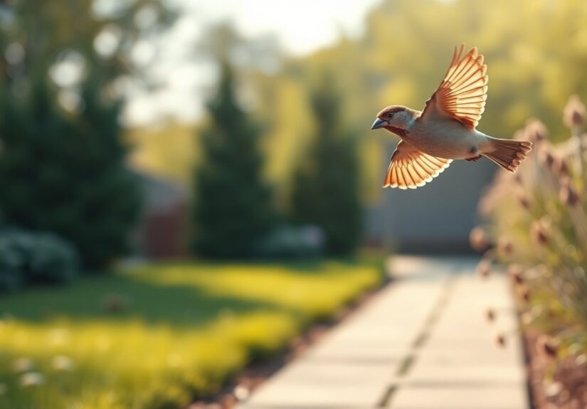kdtechts landscaping project sparrows in flight